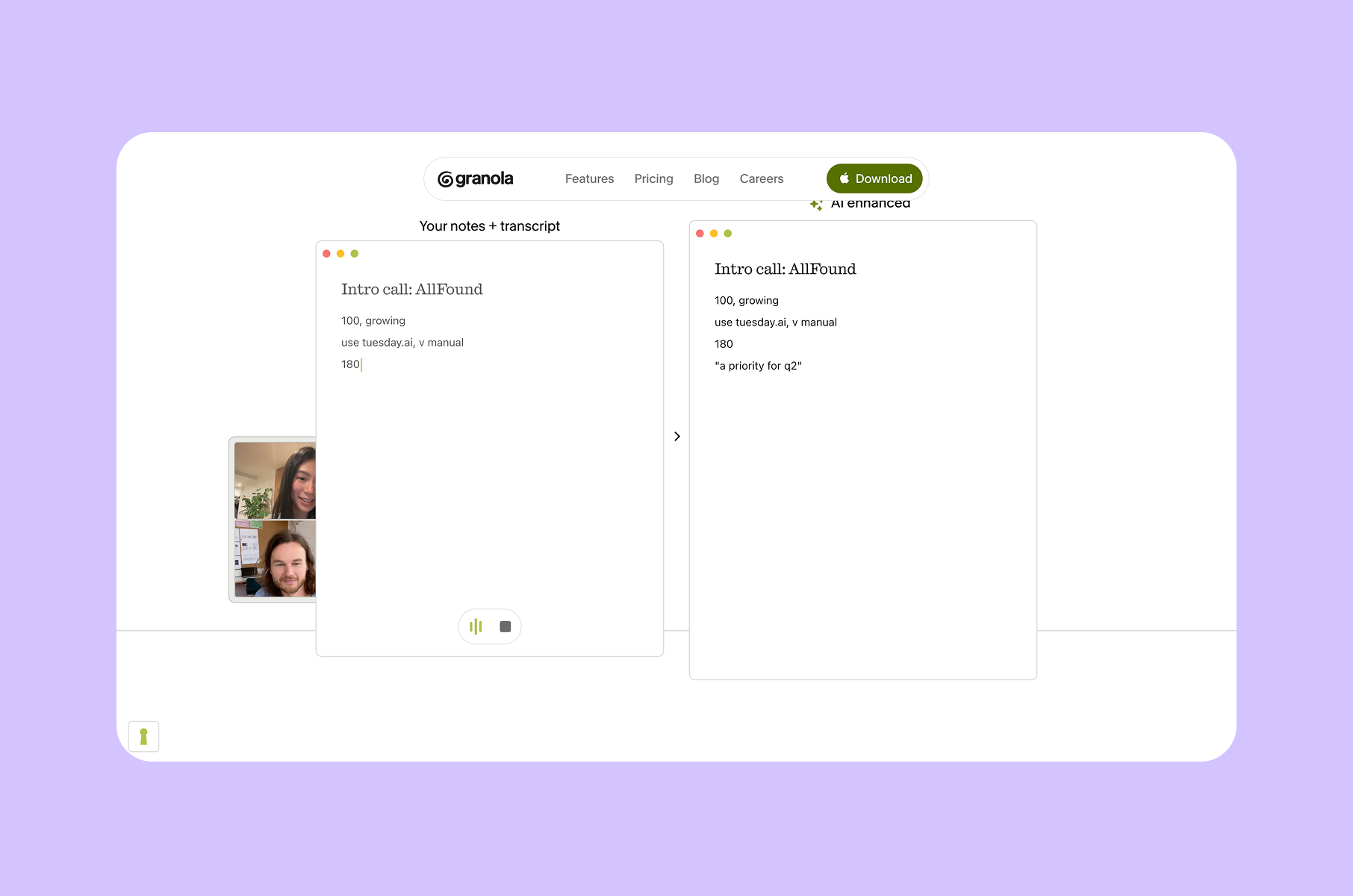 Best SaaS websites 2026: Granola
