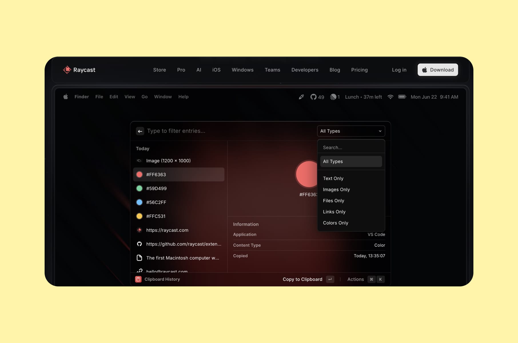 UX best practices: Raycast