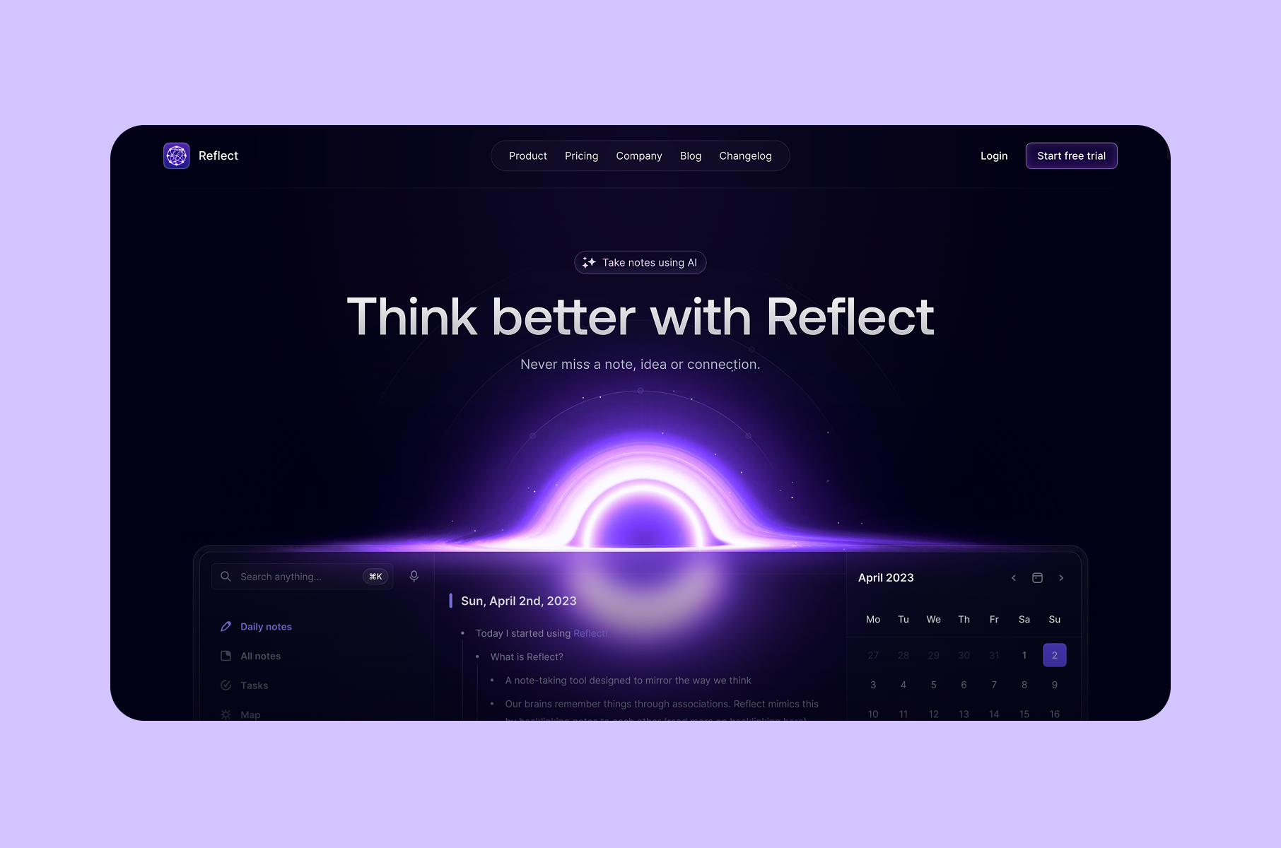 Best SaaS websites 2026: Reflect