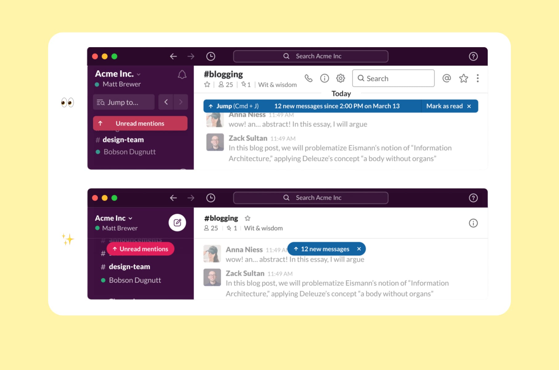 UX best practices: Slack