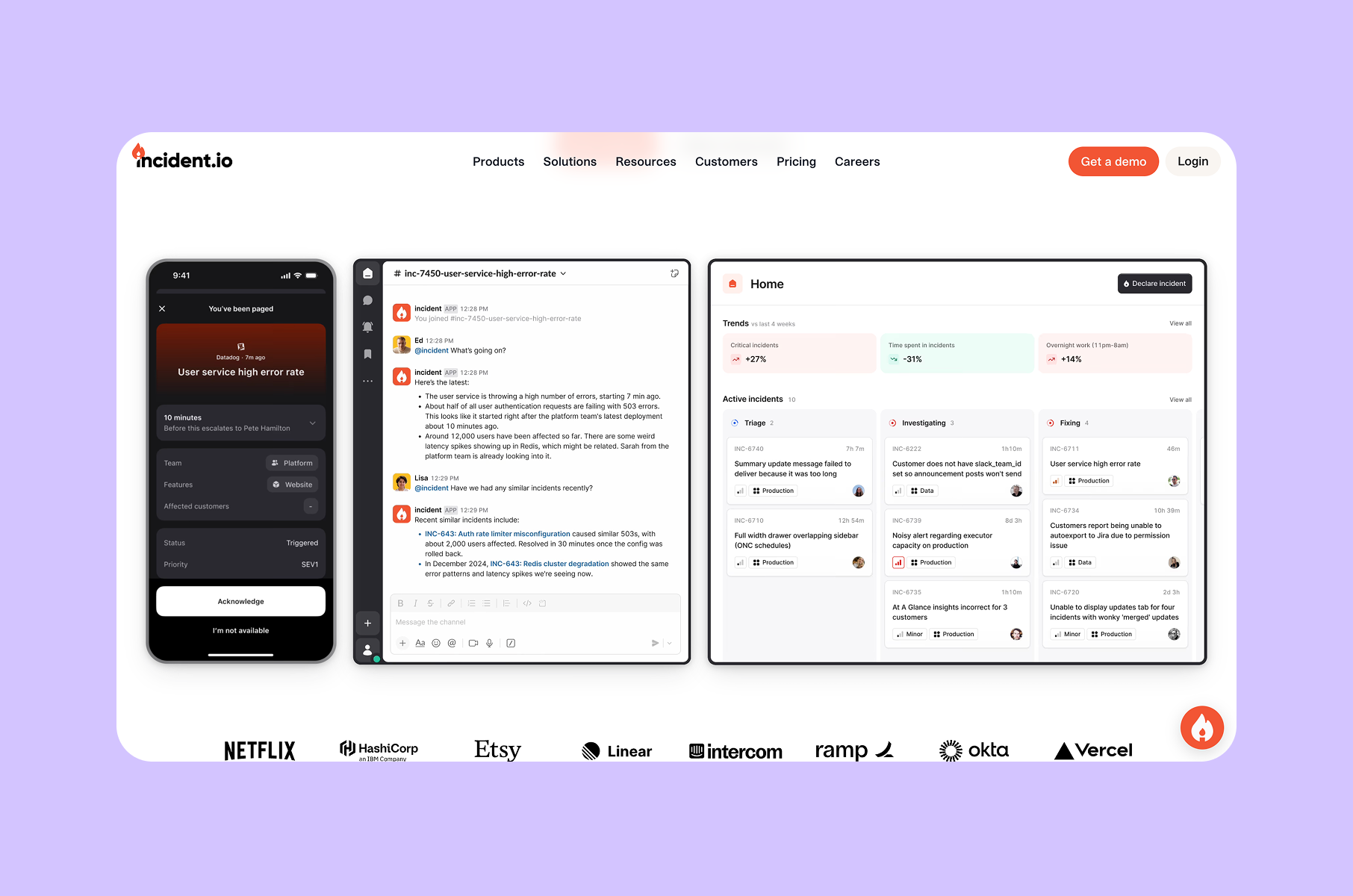 Best SaaS websites 2026: incident.io