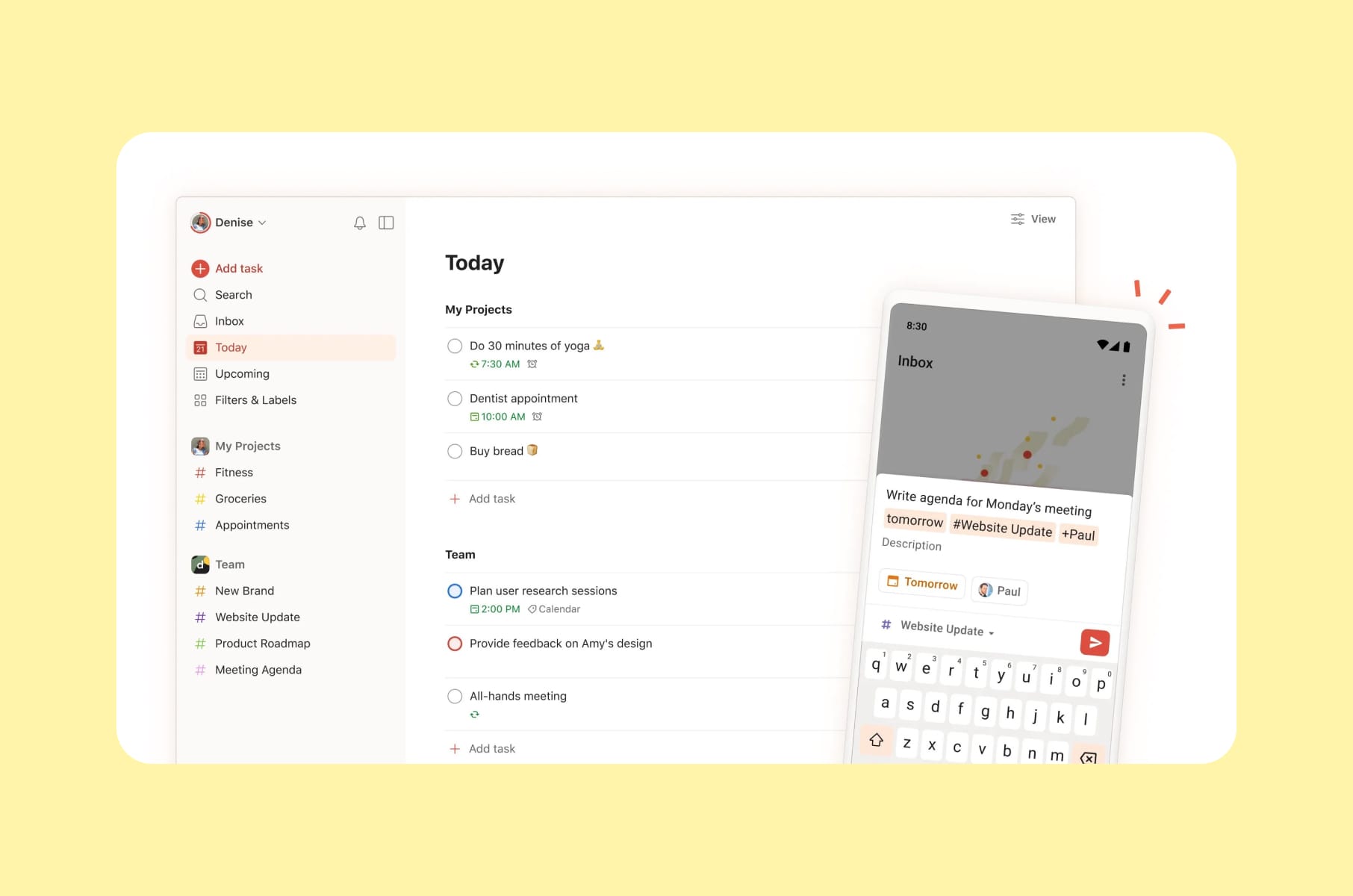 UX best practices: Todoist
