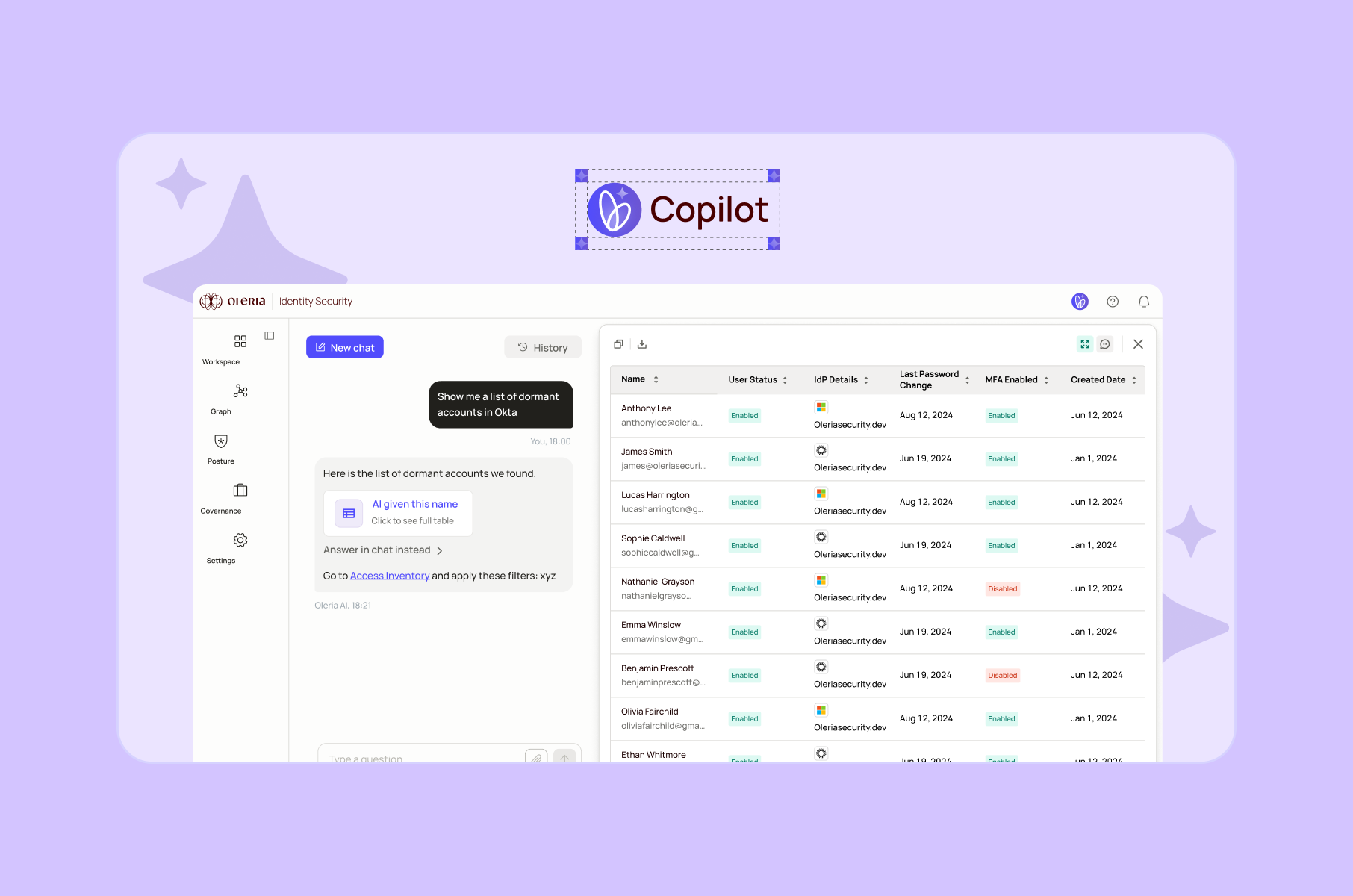 Oleria Copilot brand identity 