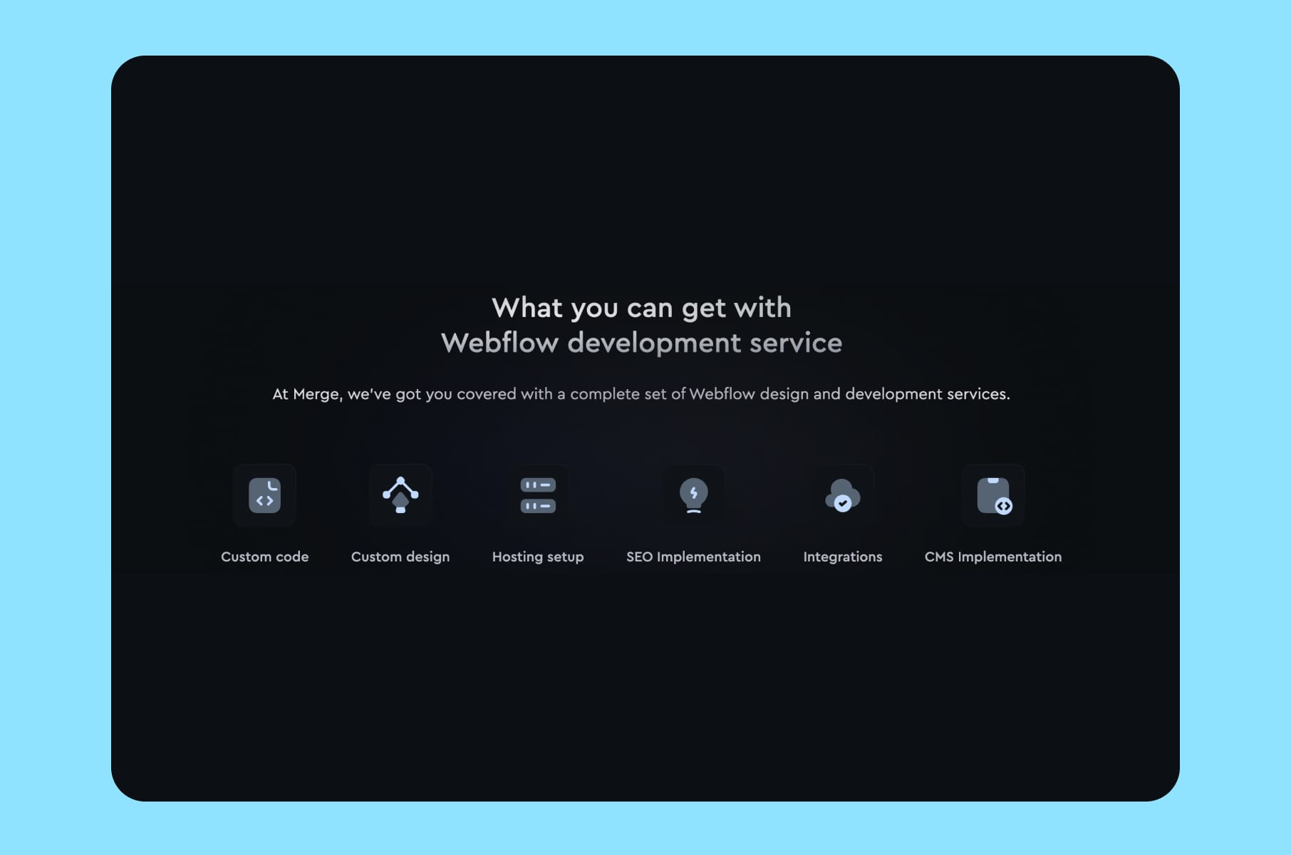 Merge builds Webflow sites for SaaS