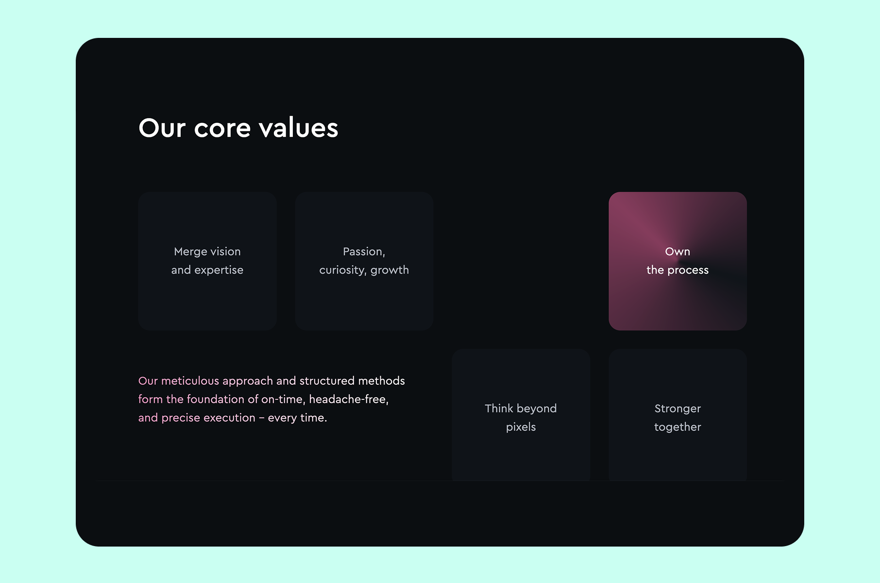 Merge core values