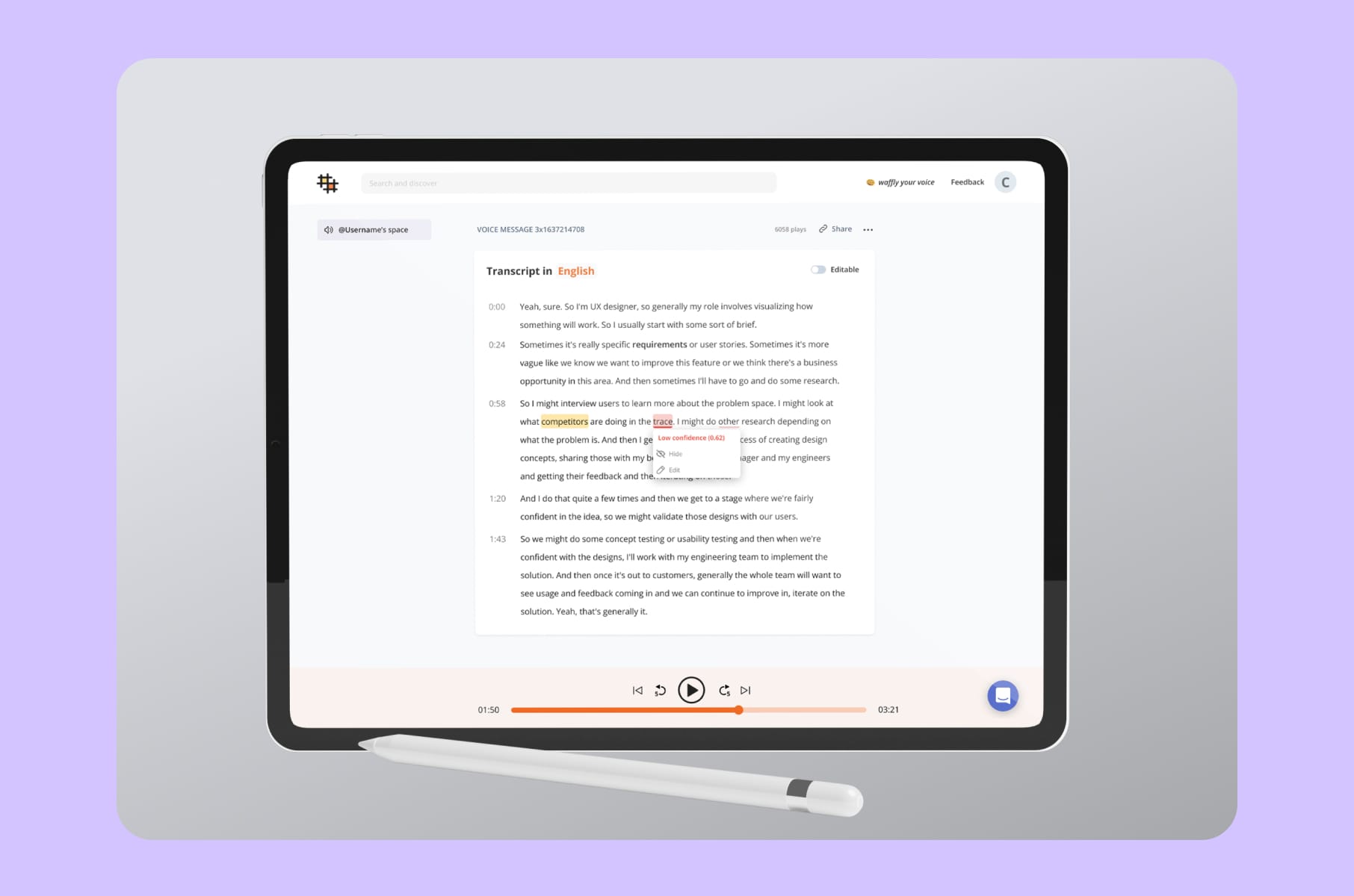 Waffly MVP design and development