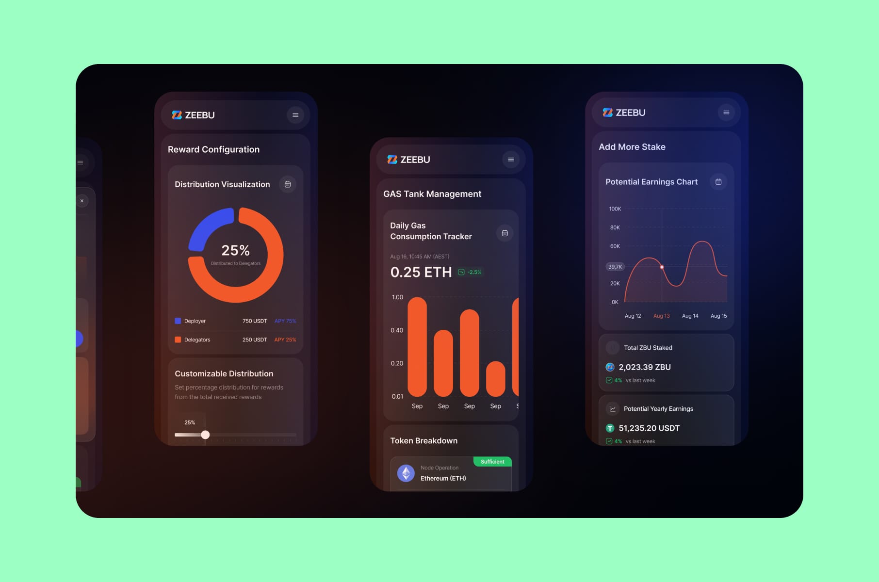 DeFi staking redesign at Zeebu