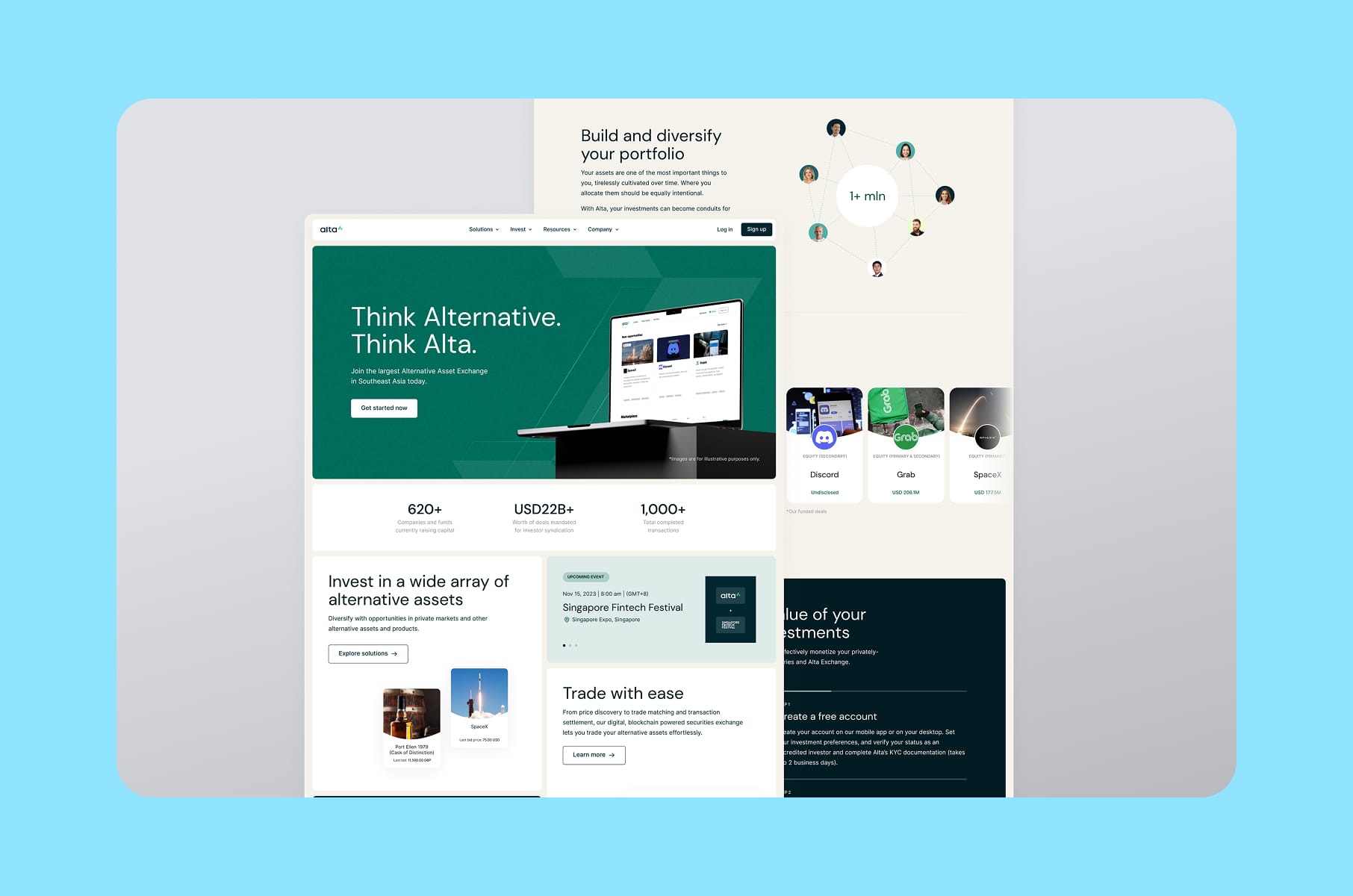 Alta website redesign