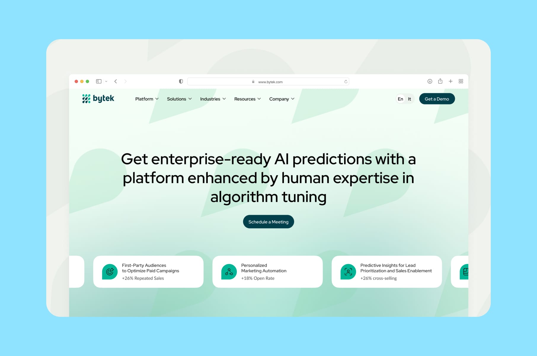Bytek website redesign
