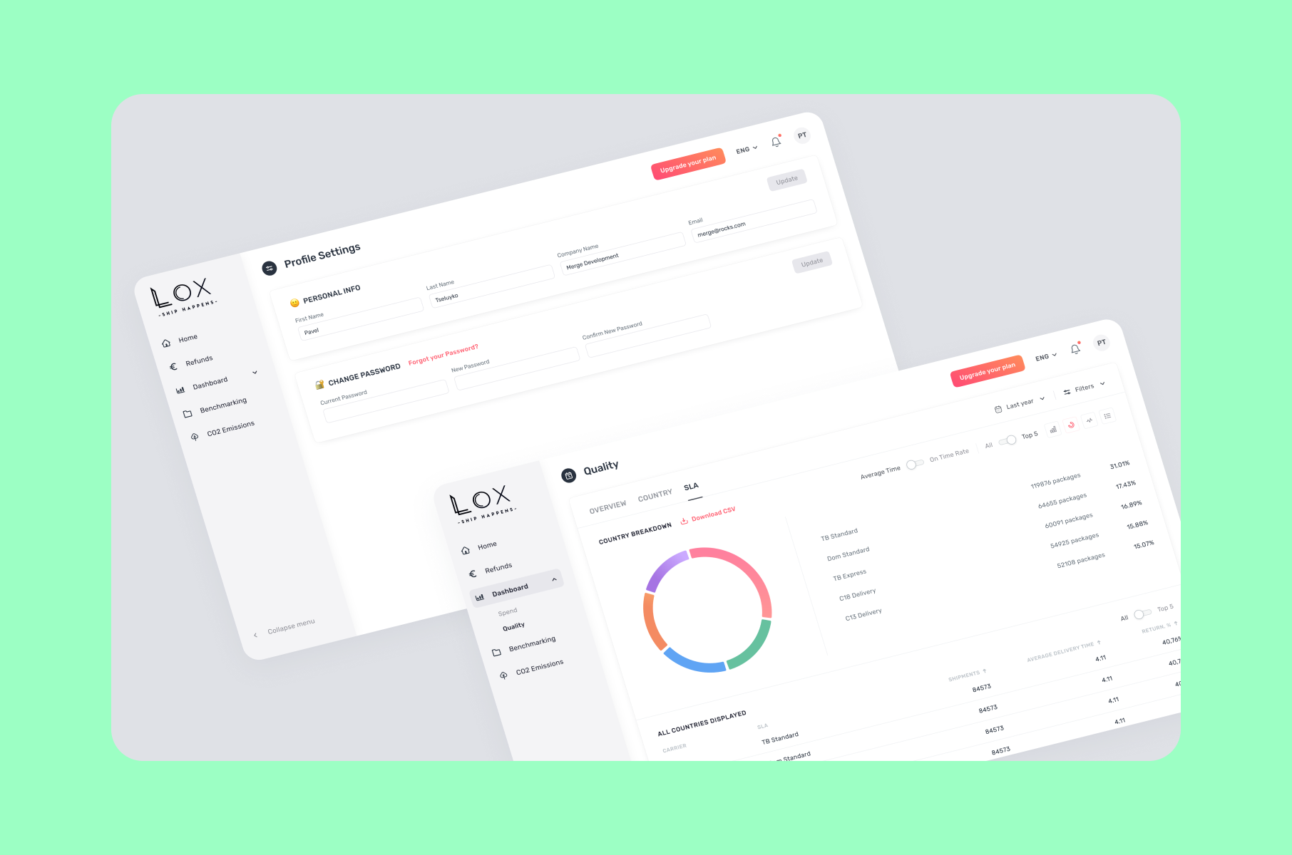 Lox SaaS web design