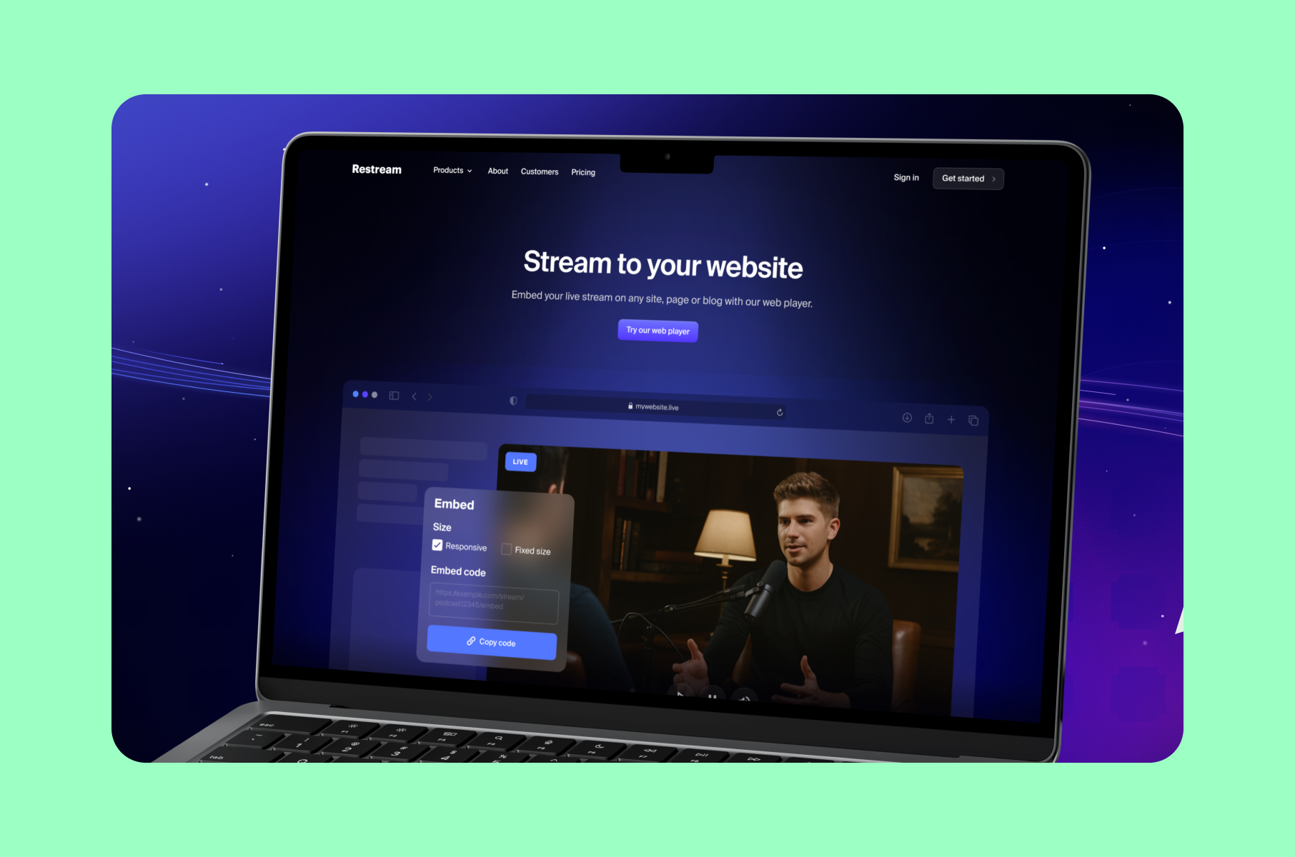 Restream web design