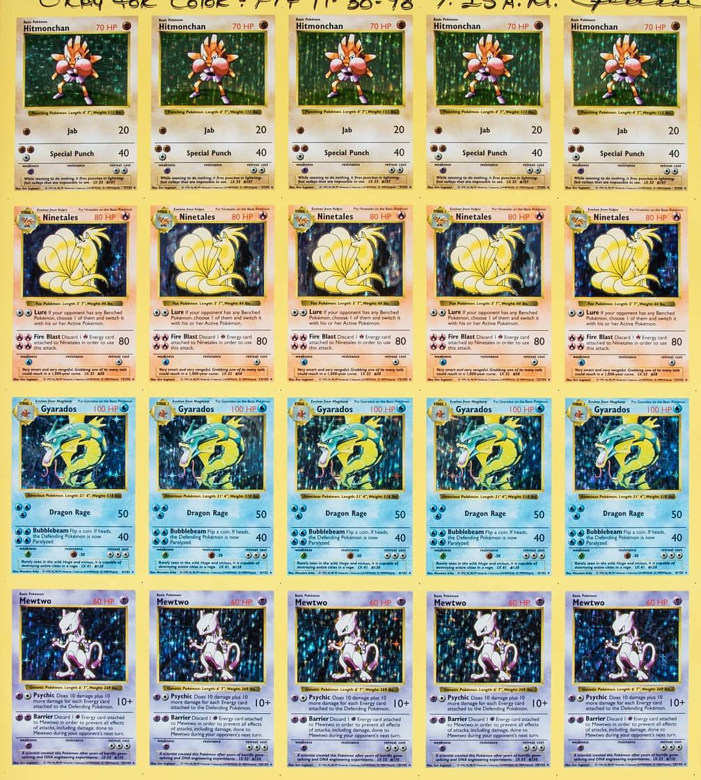 This Uncut Sheet of First Edition Pokemon Is For Sale