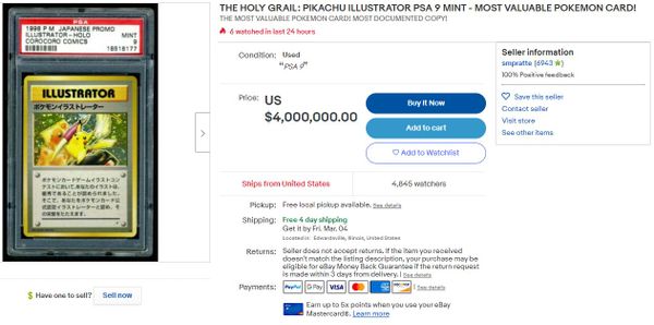 Pikachu Illustrator Sells For $900,000