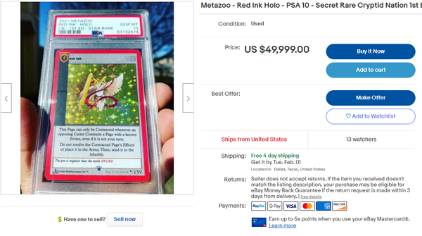 What Is The Most Expensive MetaZoo Card?
