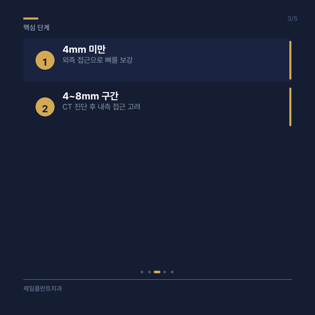 뼈 상태에 따른 임플란트 접근법