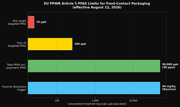 EU PPWR Article 5 PFAS Limits for Food-Contact Packaging