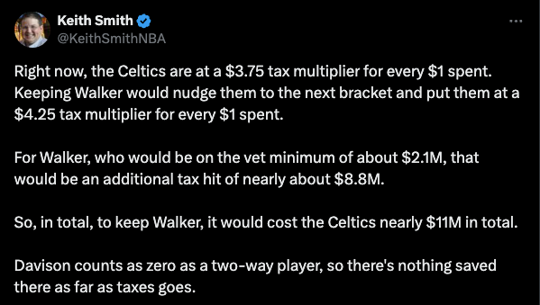 Celtics' 3 options with Lonnie Walker IV