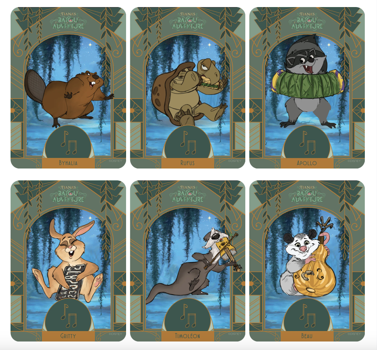 disney tiana bayou adventure critters