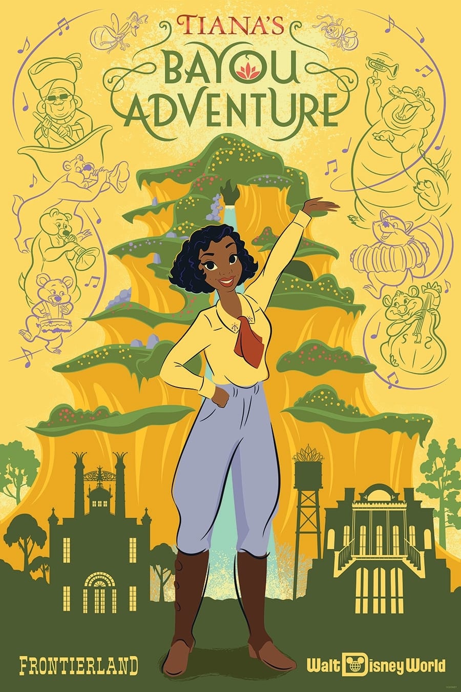 tiana's bayou adventure poster
