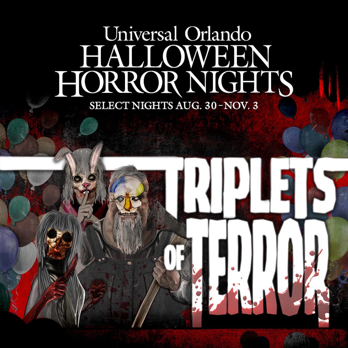 halloween horror nights 33, triplets of terror