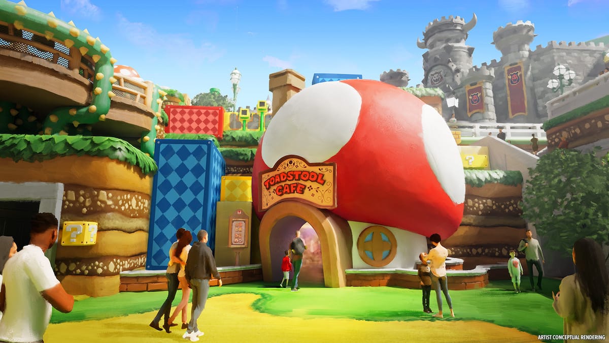 super nintendo world, toadstool cafe