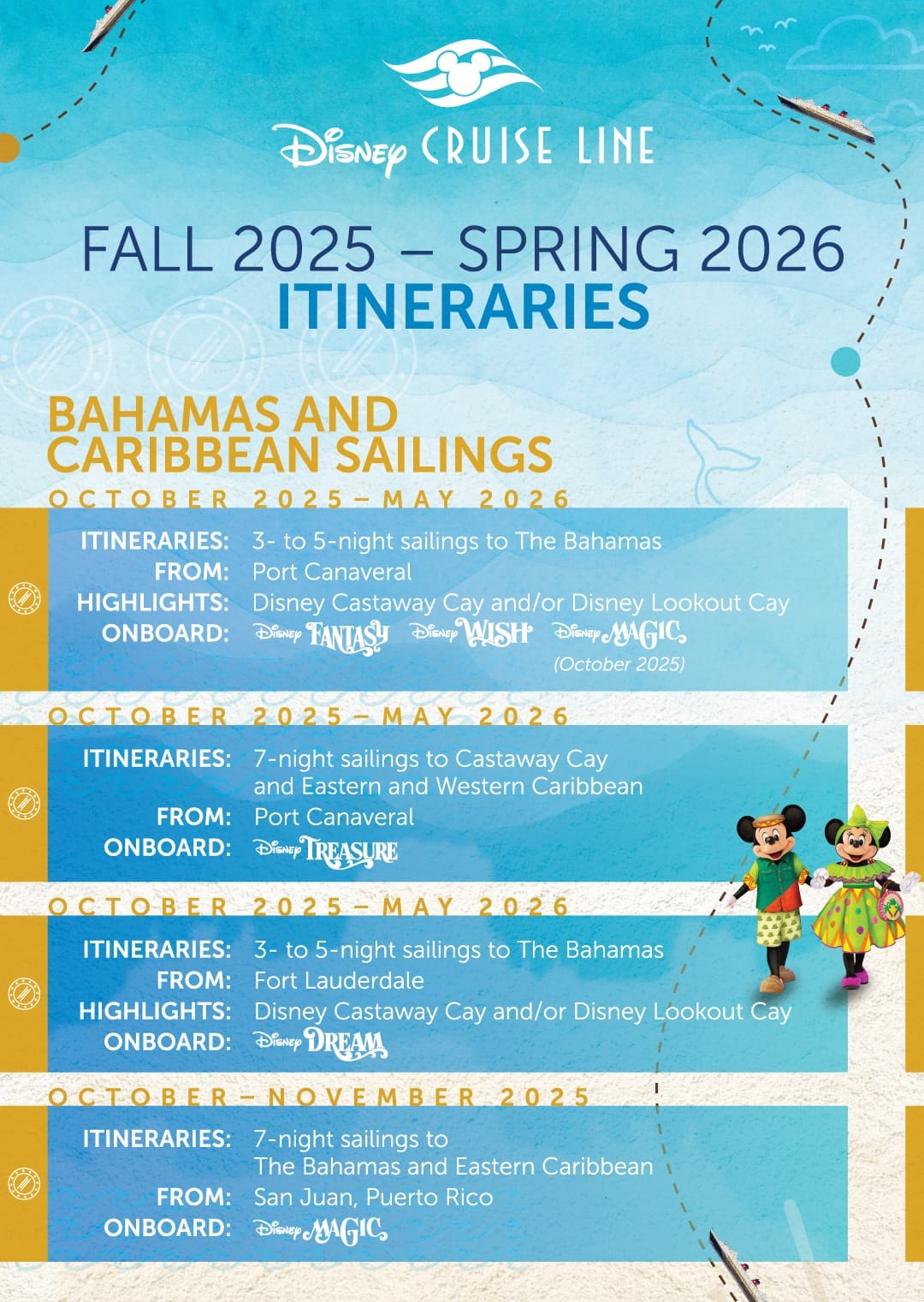 disney cruise line fall 2025 sailings