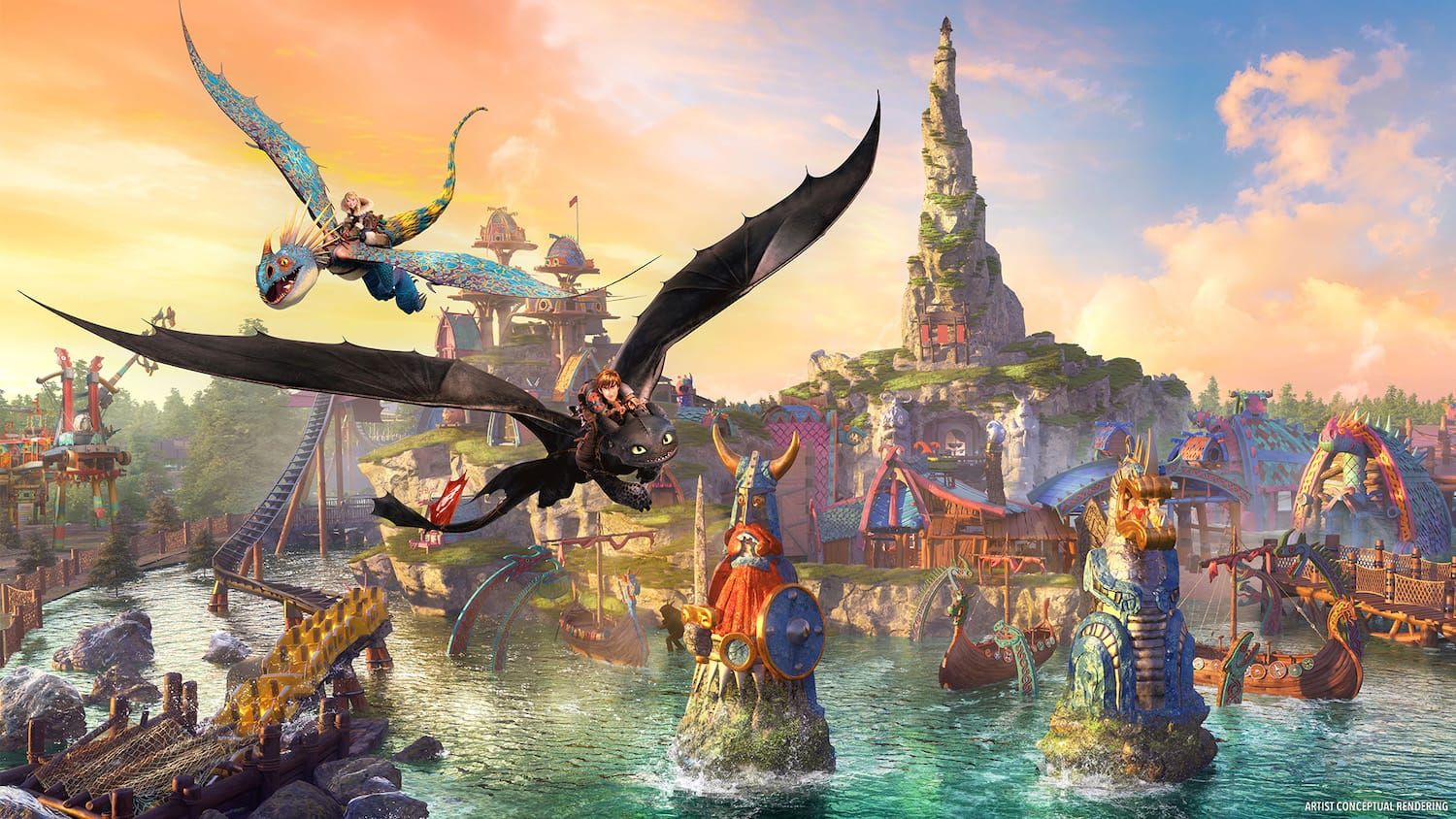 how to train your dragon isle of berk, epic universe
