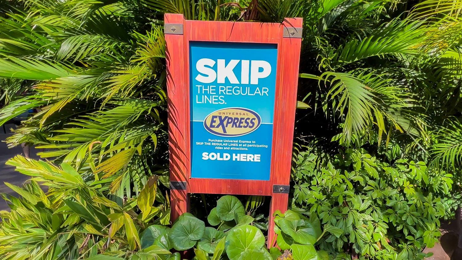 Universal Express Pass Sign.