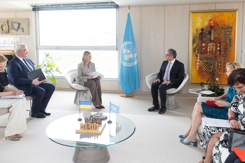 First Lady of Ukraine Olena Zelenska meeeting with UNESCO Director-General Khaled El-Enany in Paris | Credit: The Office of the President of Ukraine