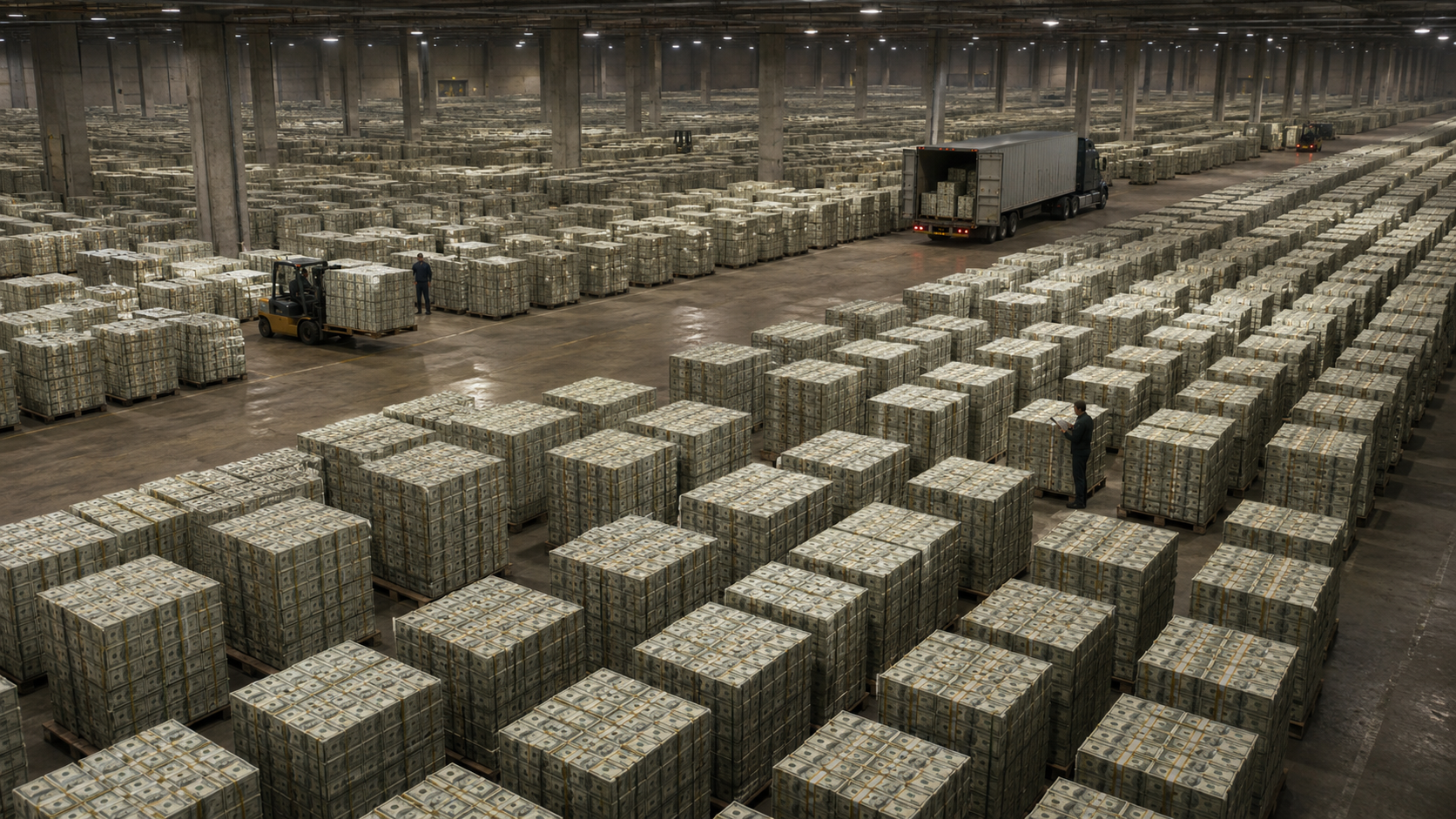 Visualization of $40T in cash