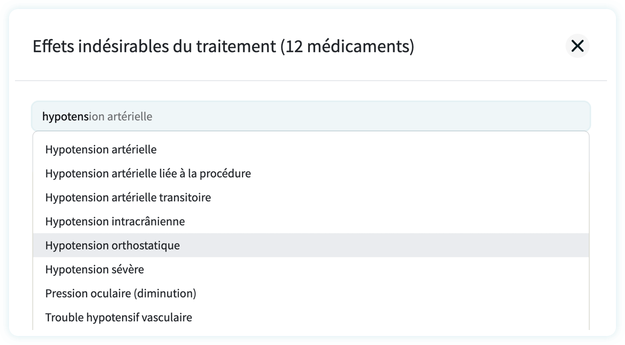 Odaiji - recherche assistée d'un effet indésirable