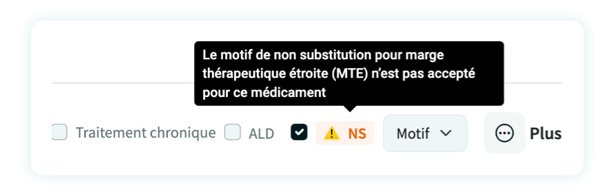 Odaiji - Motif de substitution - Marge thérapeutique étroite (MTE)