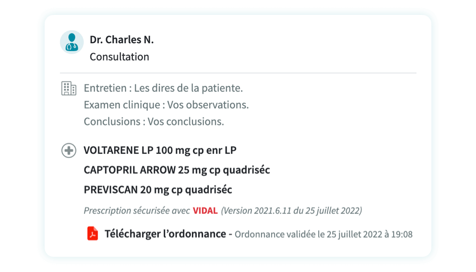 Odaiji - Suivi des informations de validation et de sécurisation d'une ordonnance