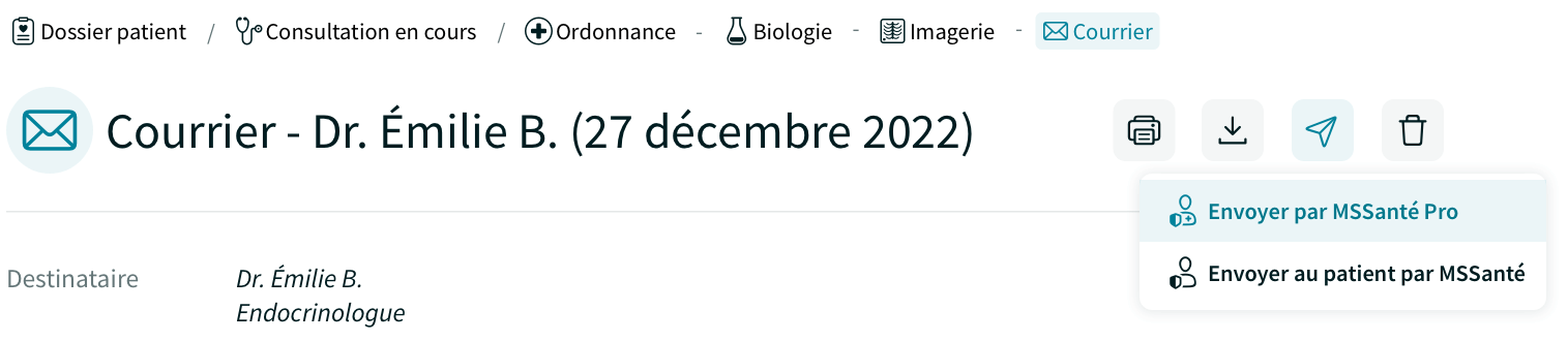 Odaiji - Comment partager un document de santé par MSSanté 