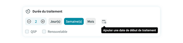 Indiquer la date de début d’un traitement