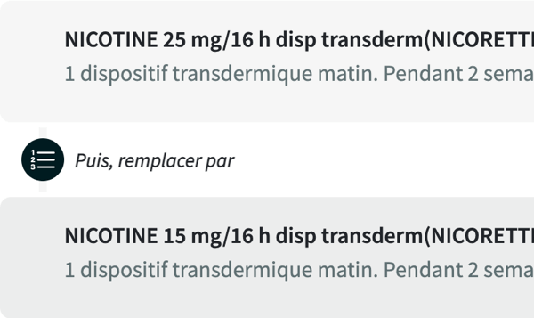 Présentation des posologies successives et complexes