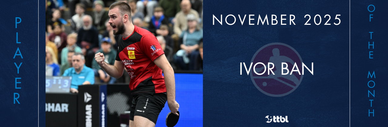 TTBL Player of the Month for November: Ivor Ban (TTC OE Clarity-Telefonie Systeme Bad Homburg)