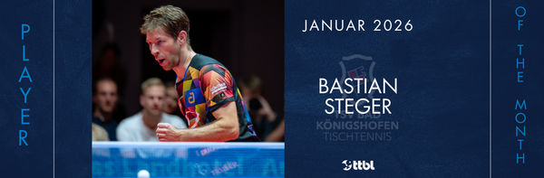 Der „TTBL-Spieler des Monats Januar“: Bastian Steger (TSV Bad Königshofen)