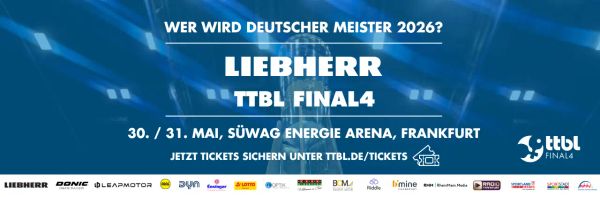 Perfect for clubs: Get group tickets to the Liebherr TTBL Final4