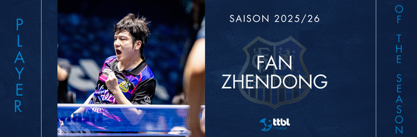 Der „TTBL-Spieler der Saison 2025/26“: Fan Zhendong (1. FC Saarbrücken-TT)