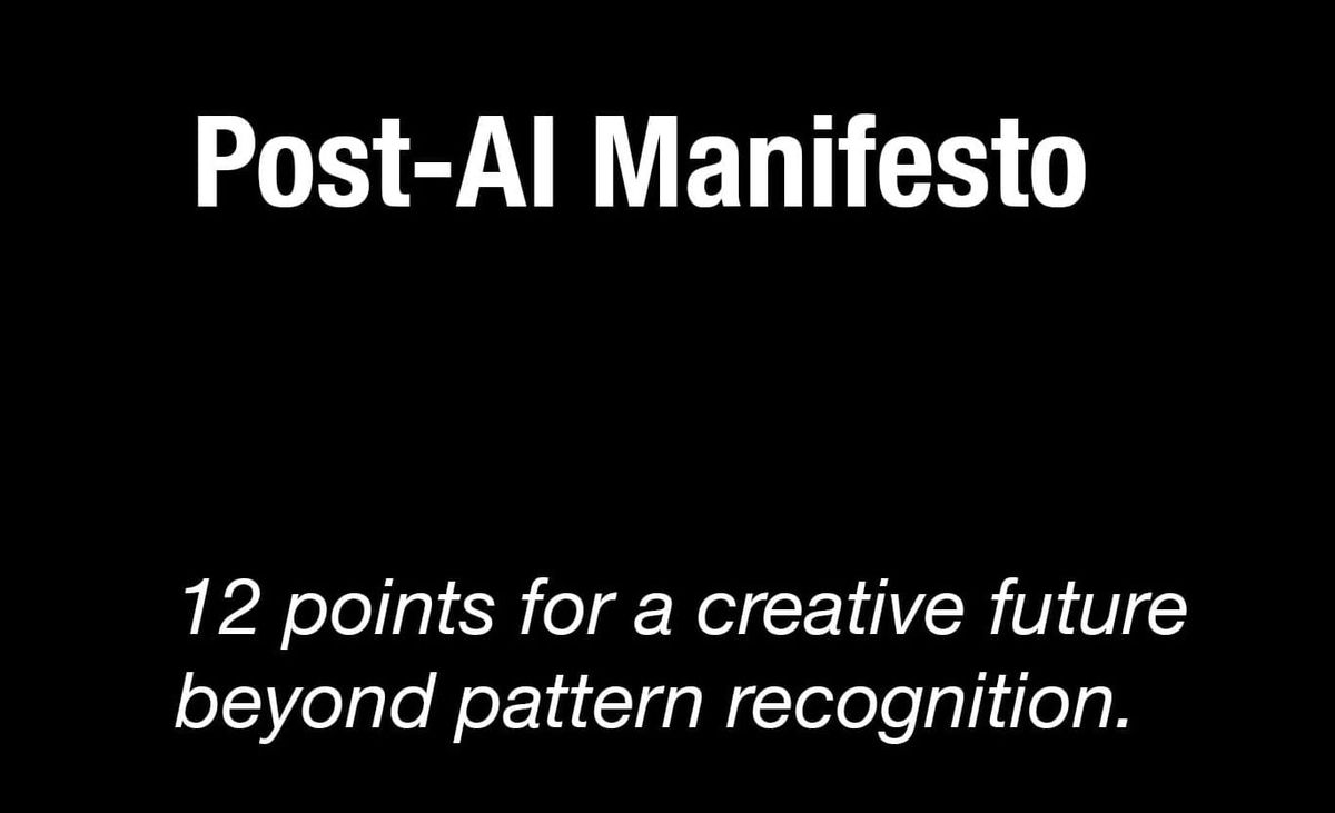 Post-AI Manifesto