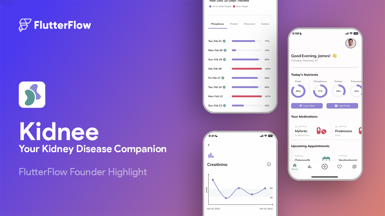 Kidnee: A New Way to Manage Kidney Disease | Built in FlutterFlow