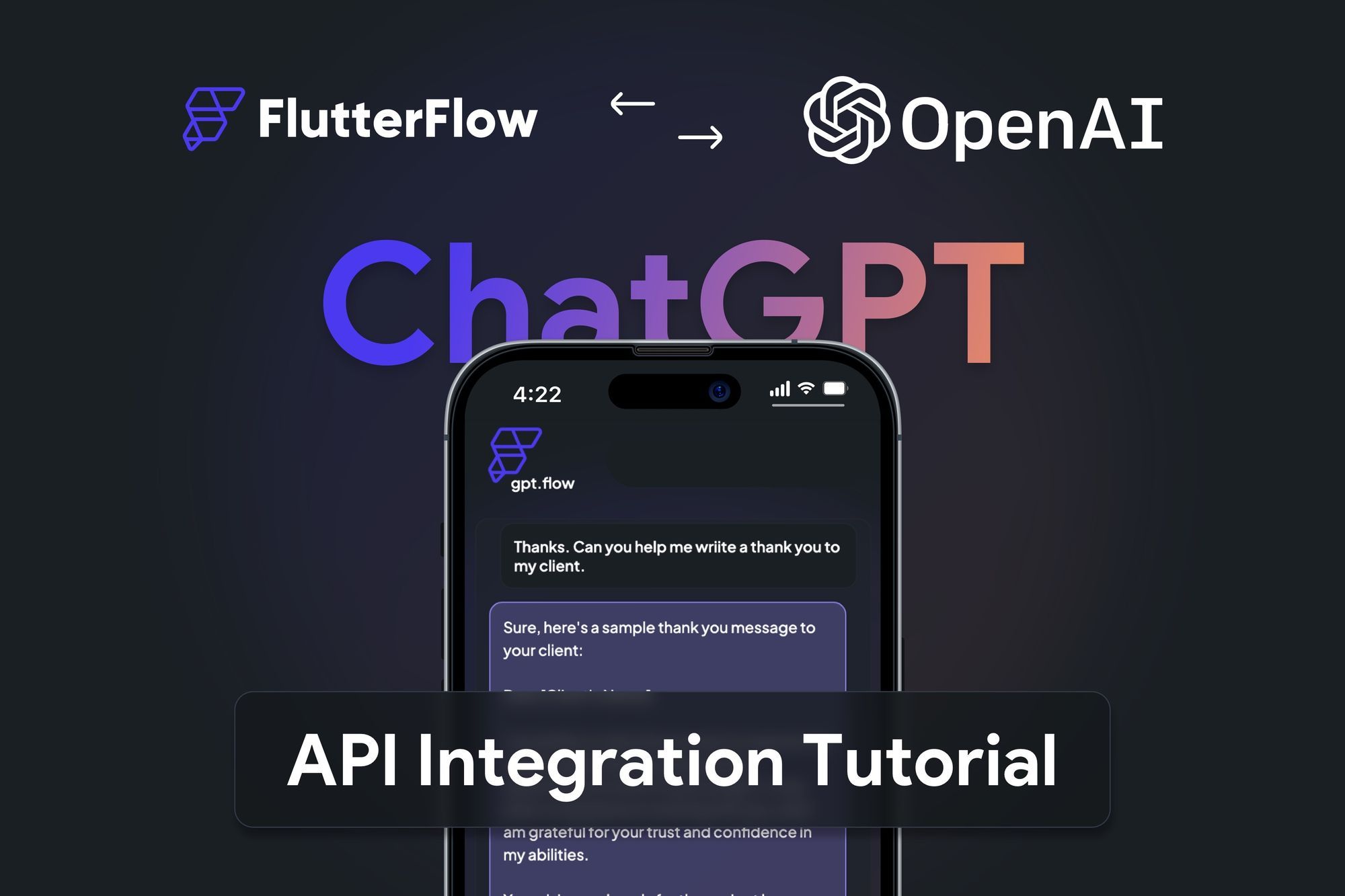 FlutterFlow x OpenAI Chat GPT API Integration Tutorial