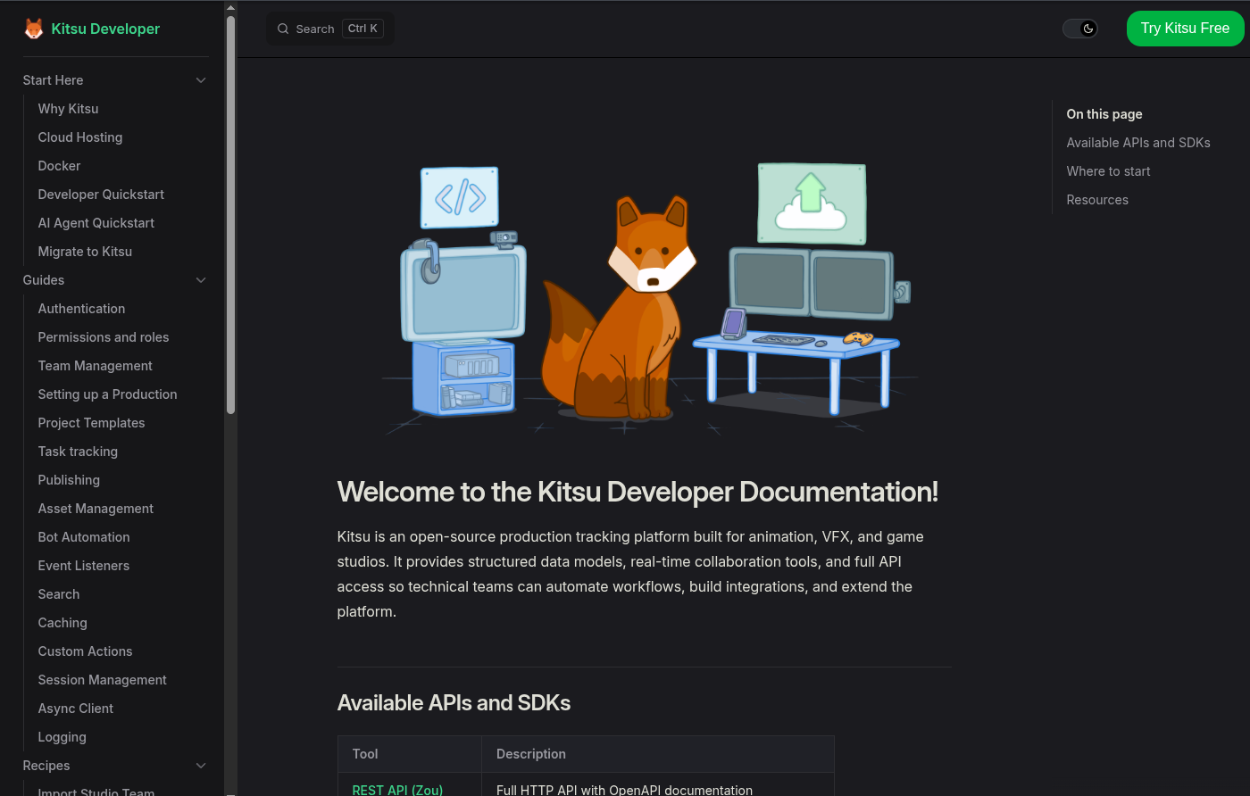 Kitsu developer documentation