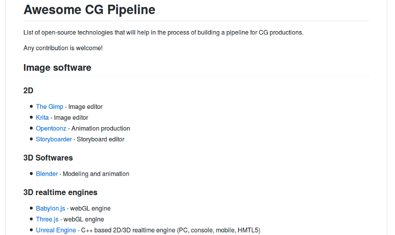 List of Open Source Technologies for Your CG Pipeline (2026)