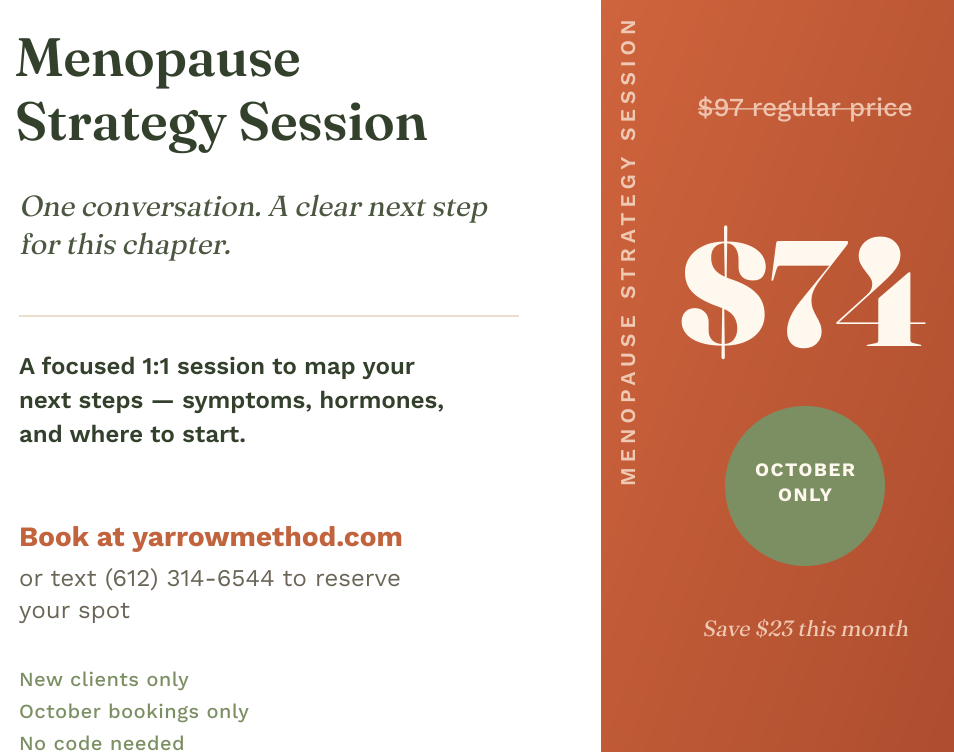 Your October Hormone Reset Starts Here — Strategy Sessions Are $74 This Month