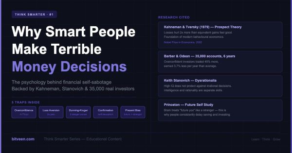 Why Smart People Make Terrible Money Decisions | Think Smarter | Bitveen.com