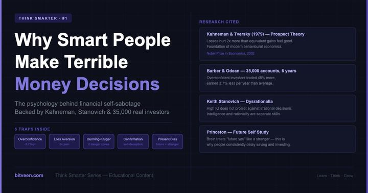 Why Smart People Make Terrible Money Decisions | Think Smarter | Bitveen.com