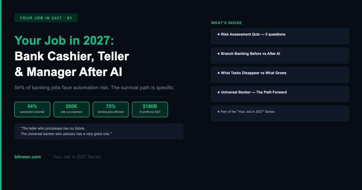 Your Job in 2027: Bank Cashier, Teller & Manager After AI | Bitveen