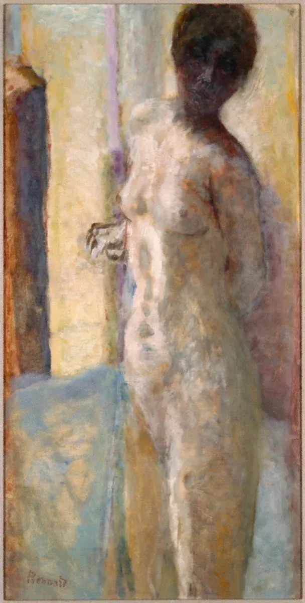 Pierre Bonnard. Nu rose, tête ombrée. vers 1919.